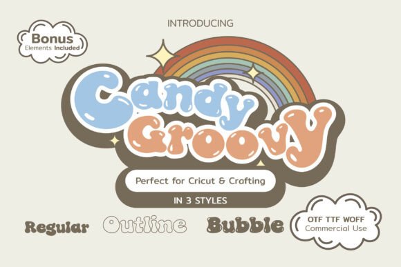 Candy Groovy Font: A Nostalgic Display Type