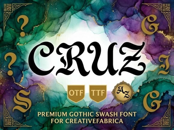 Cruz Font: Gothic Elegance for Digital Design
