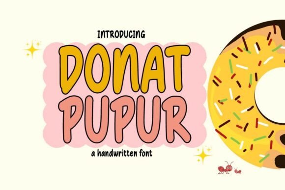 Donat Pupur Font for Creative Branding