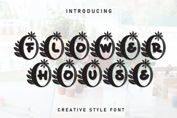 Flower House Font for Creative Design