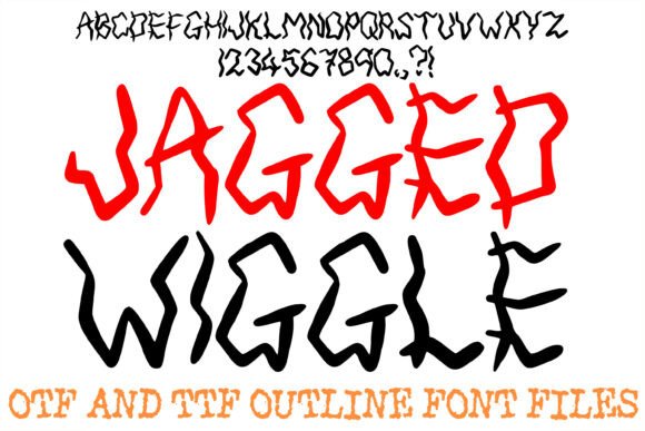 Jagged Wiggle Font: Bold and Unpredictable