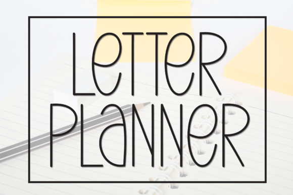 Letter Planner Font for Creative Projects