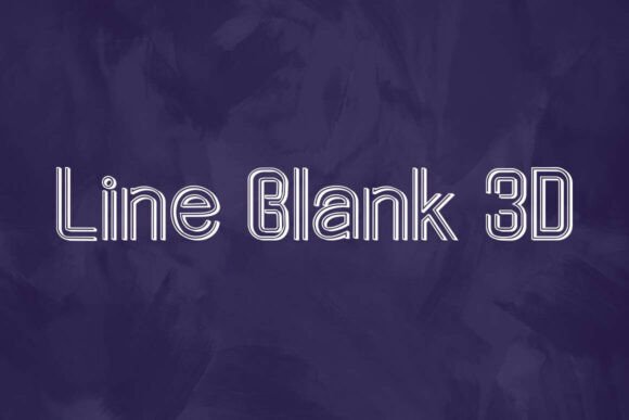 Line Blank 3d Font