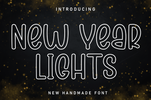 New Year Lights Font for Festive Branding