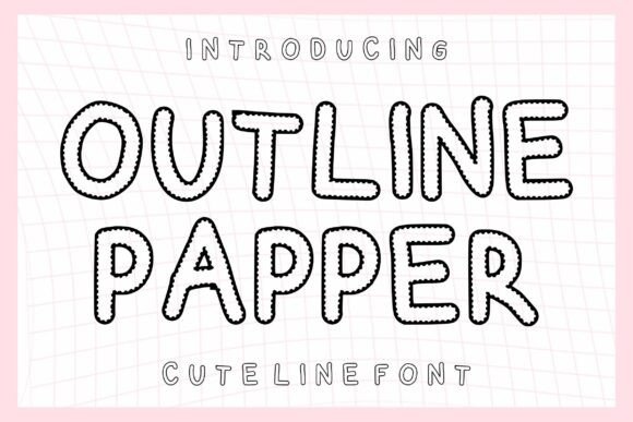 Outline Papper Font for Creative Design